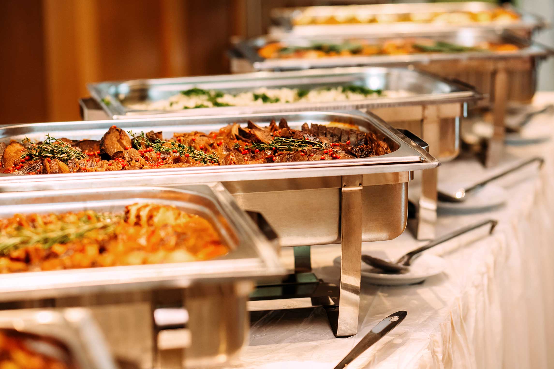 Image of a catering table