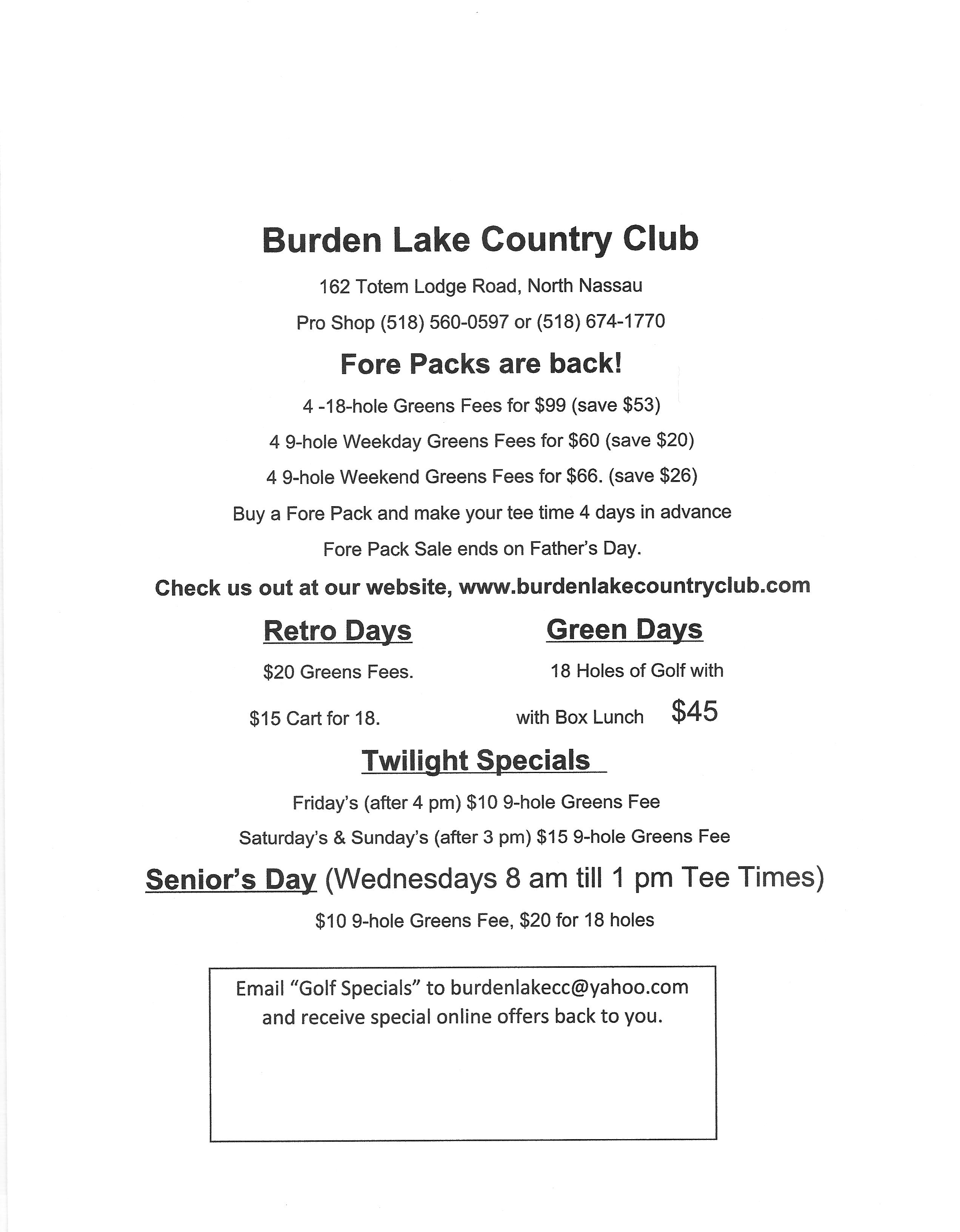 Golf Specials on sale for Father's Day